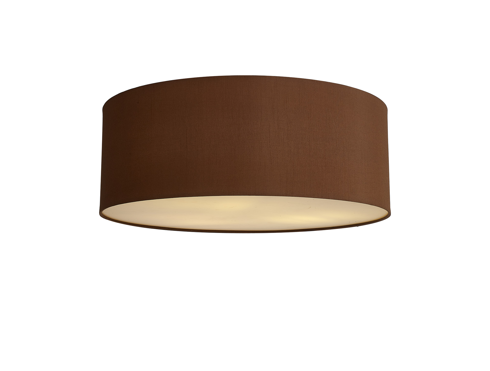 Baymont 60cm Flush 3 Light Raw Cocoa/Grecian Bronze, Frosted Diffuser